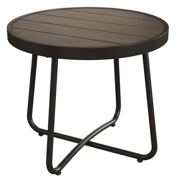Outdoor Side Table 18-inch Round End Table Accent Table for Bistro Balcony Apartment Sage Green
