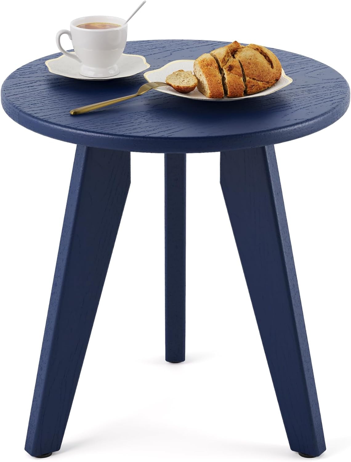 Outdoor Side Table, HDPE Outdoor Table, Small Round Side Table Weather Resistant Tables Patio Porch Deck End Plant Stand Living Room Bedroom Gray Outdoor Side Table, HDPE Outdoor Table, Small Round Side Table Weather Resistant Tables Patio Porch Deck End Plant Stand Living Room Bedroom Gray