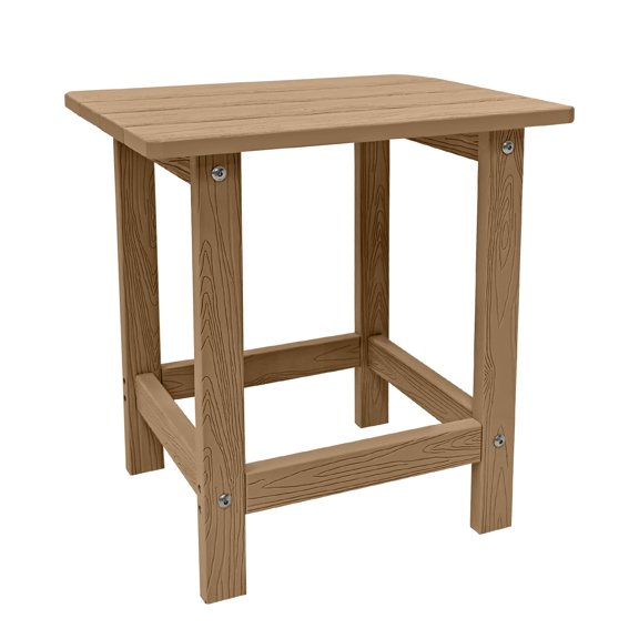Outdoor Side Table, HDPS Single Adirondack Side Table Weather Resistant, Outside Table for Adirondack Chair, Outside End Table for Patio, Pool, Deck, Porch, Patio or Indoor Use, Black