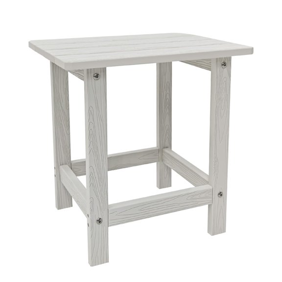 Outdoor Side Table, HDPS Single Adirondack Side Table Weather Resistant, Outside Table for Adirondack Chair, Outside End Table for Patio, Pool, Deck, Porch, Patio or Indoor Use, Black