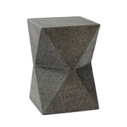 Outdoor Side Table   Lightweight Stone Patio Coffee Stand, Concrete End Table for Backyard, Balcony