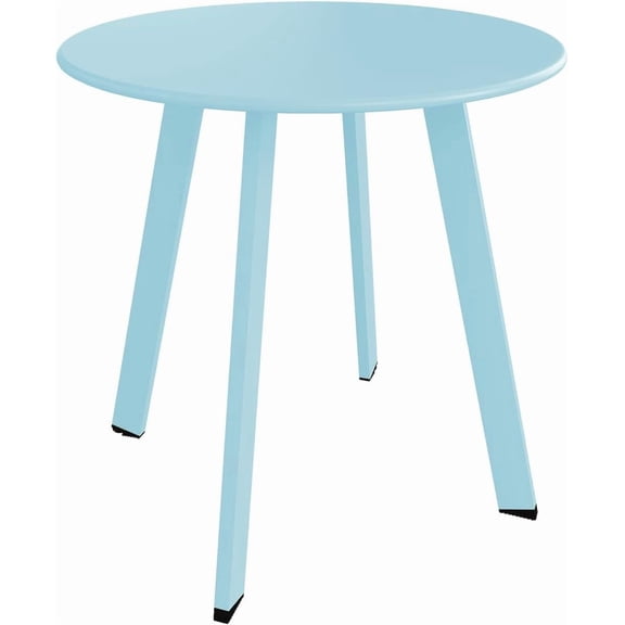 Outdoor Side Table Round End Table with Square Small Accent Table for Bistro Balcony Grey Green