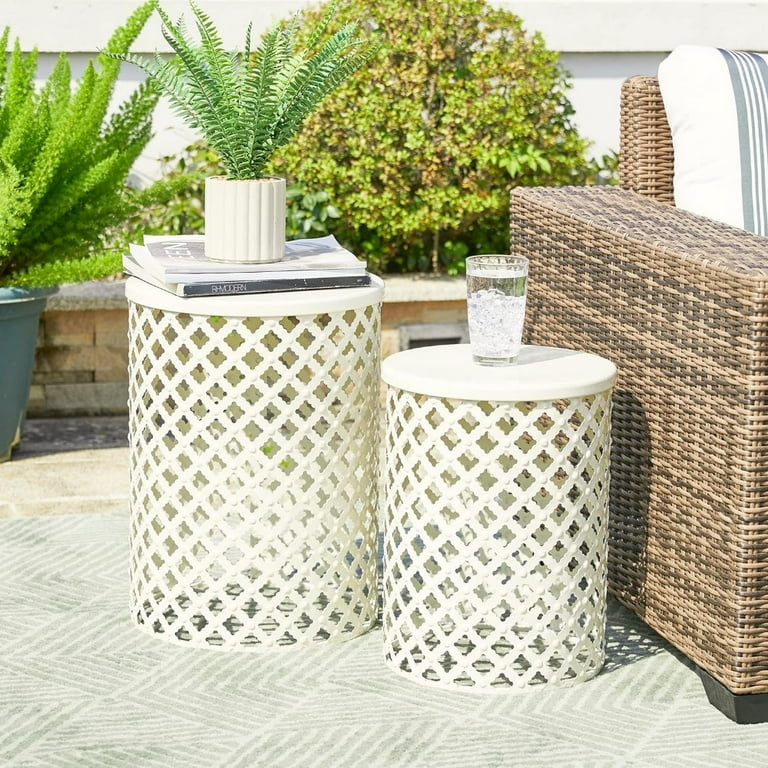 Tall garden stool side table clearance