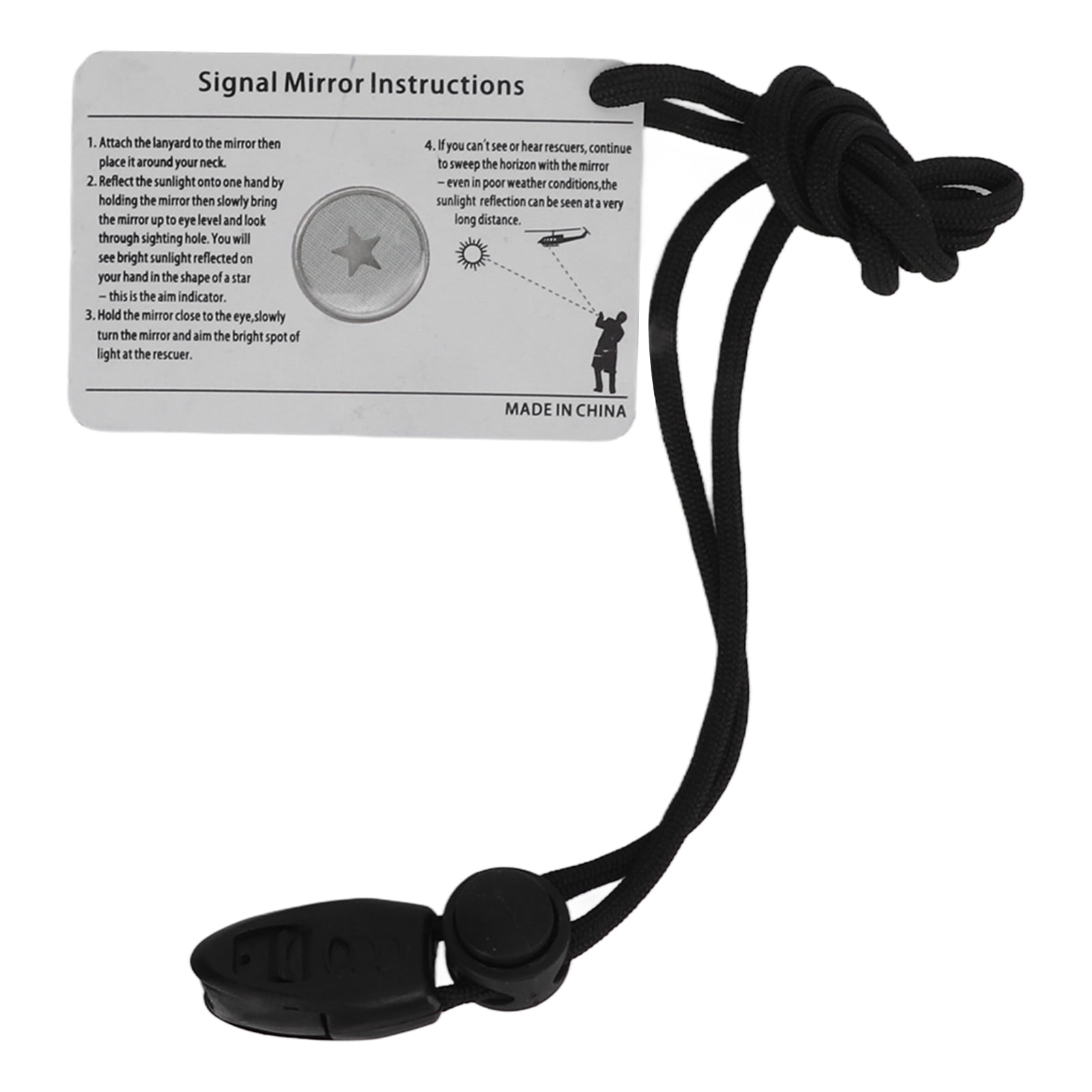 Outdoor Signal Mirror Floatable Survival Signal Mirror Reflective