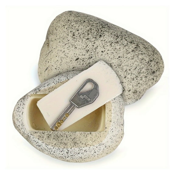 Outdoor Simulated Rock Hidden Key Safe Valuables Storage Box Jewelry Key Box ,Compact Design