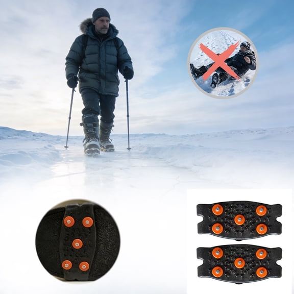 Outdoor Slip Ice Cleats Traction For Hiking Mountaineering And Trekking On Terrain74089