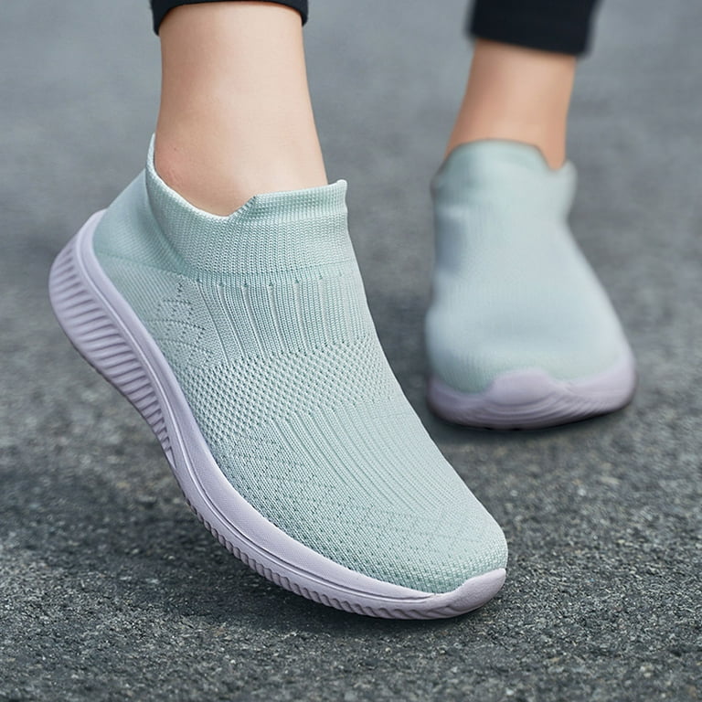 Womens memory foam slip on clearance shoes