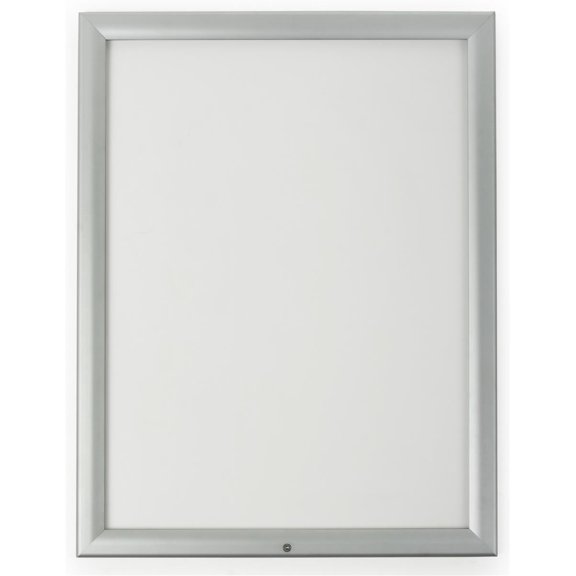 Outdoor Snap Frame for 18x24-Inch Posters or Advertisements, Locking Enclosure, Rust/Weather Proof, Aluminum (WCW1824SV)