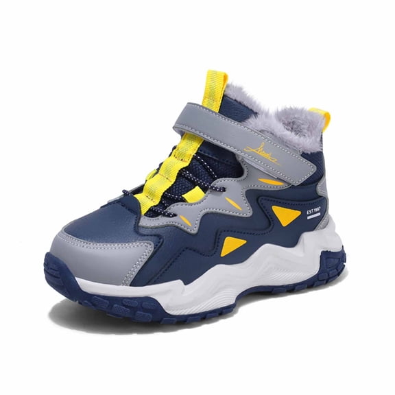 Outdoor Sneakers Boys Warm Winter Hiking Shoes Thick Sole