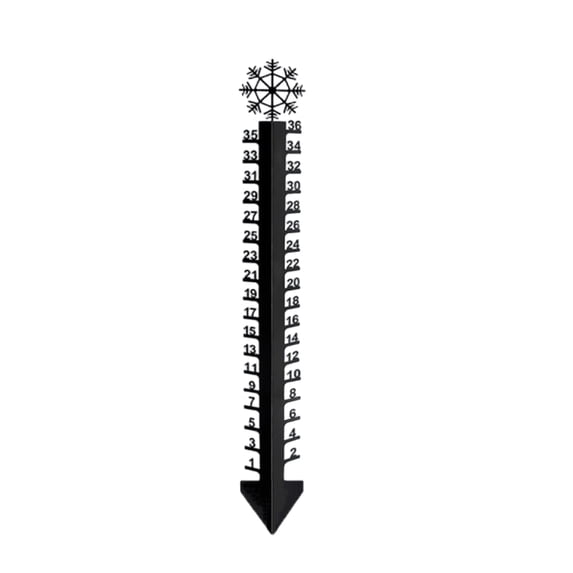 Outdoor Snow Gauge 36in Snow Measuring Snowfalls Gauge with for Yard Decorations Garden Rain Gauge