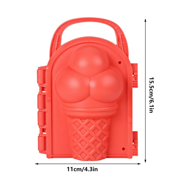 Outdoor Snow Play Set For Kids Ice Cream Shaped Snowman Maker Mold Creative Diy Winter Activity Toy For Boys And Girls