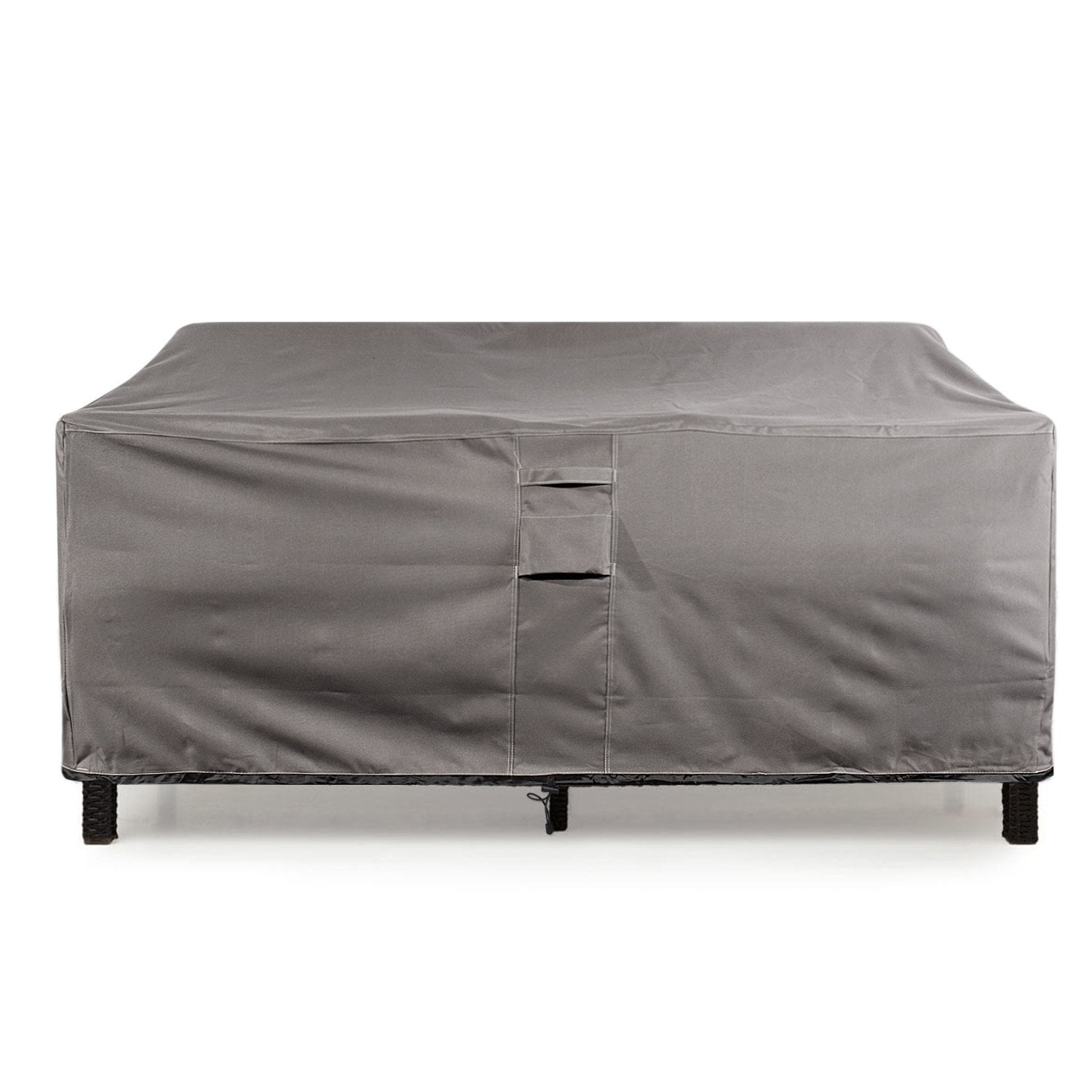 104 in. W x 32.5 in. D x 33 in. H Gray/Black Waterproof Outdoor Couch Cover,  Heavy-Duty 4-Seater Patio Sofa Cover B07YJRLWLM - The Home Depot