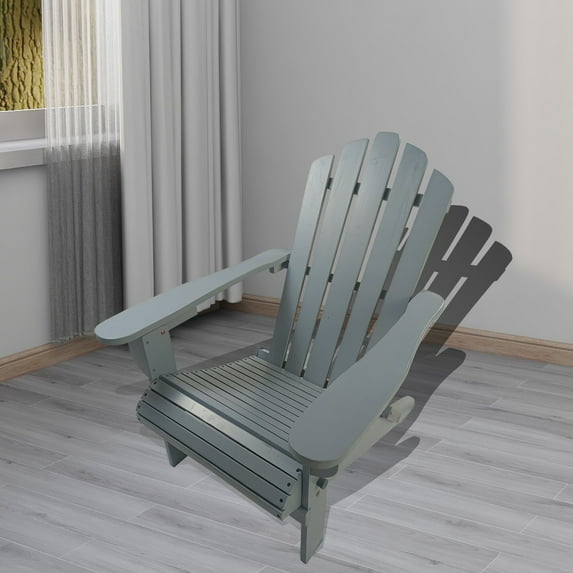 Outdoor Sofa, Outdoor or indoor Wood Adirondack chair, foldable, grey, Grey Patio Furniture,Solid Wood Outdoor Sectional, Garden & Outdoor & Patio Furniture Patio Seating