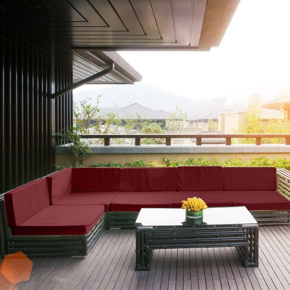 Outdoor Sofa Seat Cushion Cover, 60x60x10cm, Water-Resistant, UV Protection, Comfortable Material, Easy to Clean, Protects Cushions from Moisture Dirt Sun, Patio Rattan Chair Accessory