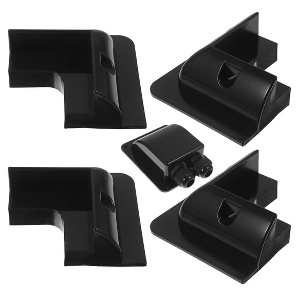 NIAIZEK 1Set Black Solar Panel Mount Bracket for Rvs No Drill Installation Cooling Support