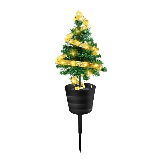 Outdoor Solar Christmas Tree Light ,Solar Powered Prelit Small
