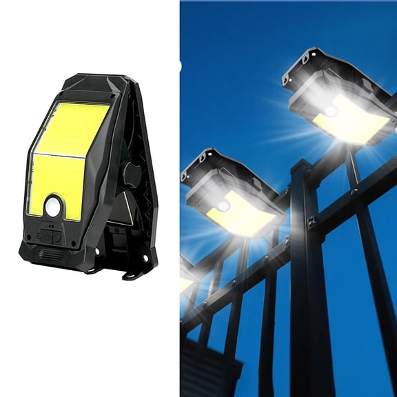 Outdoor Solar Clip Light, 3-Mode Smart Sensor Fence Lamp for Yard, Gate, Garage Wall-Mounted Decorative Lighting
