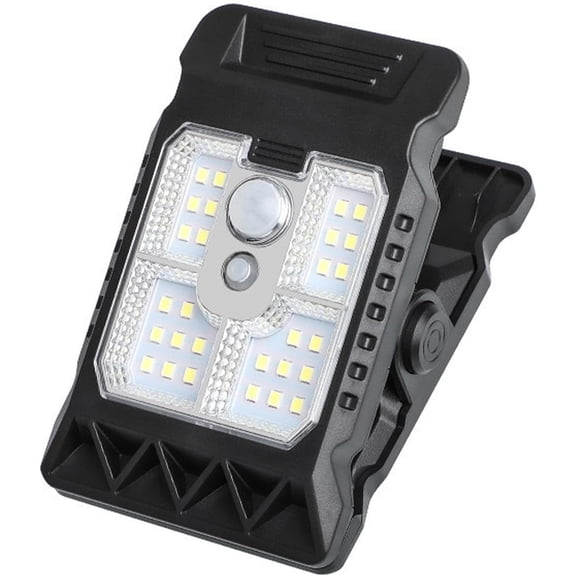 Outdoor Solar Clip Light with Motion Sensor, 3 Modes Security Light, Portable Emergency Lighting for Garden, Gate, Patio, Camping