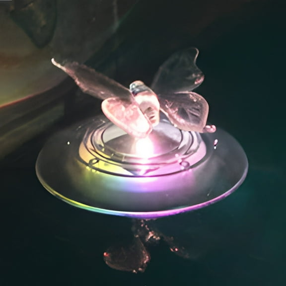 Outdoor Solar Courtyard Lamp​ Dragonfly Butterfly Designs, Colorful Underwater Illumination, Waterproof Floating Pond Lights