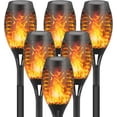 thumbnail image 1 of Outdoor Solar Flickering Torch, 6Pack LED Solar Torch light with Flickering Flame, Waterproof Solar Garden Pathway Lights for Patio Decoration, Auto On/Off Dusk to Dawn, 1 of 11