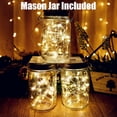 thumbnail image 1 of Outdoor Solar Garden Mason Jar Decor Lights With 20LED Fairy String Light Solar Hanging Lanterns for Yard Patio DIY Party Wedding Decoration (4 Pieces), 1 of 6