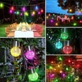thumbnail image 1 of Outdoor Solar Glass Ball Pendant Light | Crackle Glass LED Lantern | Multicolor & Warm White | Weather-Resistant | Energy-Saving | Garden & Patio Decor | Single Pack, 1 of 2