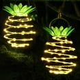 thumbnail image 1 of Dalrosia Outdoor Solar Hanging Lantern Lights, Waterproof 24 LED Pineapple Decorative Solar Lights Outdoor for Garden Patio Yard Lawn Tabletop Decoration, Warm White, 1 of 8