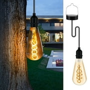 Outdoor Solar Hanging Lantern, Solar Lantern Waterproof Edison Solar Led Lantern Solar Garden Lantern Lights for Patio Yard Tree 1 Pack