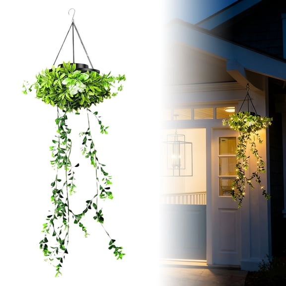 Outdoor Solar Hging Lamp for Garden Balcony Decorative Auto On Off Dusk Dawn Energy Saving Warm Light Soft Glow Patio Yard Ambient Design