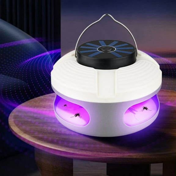 Outdoor Solar LED Mosquito Light Trap Intelligent Light-Induced Sticky Trapping for Flea Fly Exterminator for Household Garden