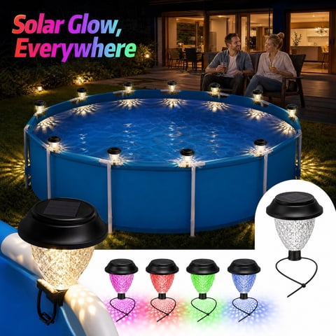 Outdoor Solar Landscape Lights Color Changing Decorative Yard Garden Pathway Lights Waterproof Solar Powered Patio Stake Light 1 Piece for Outdoor Spaces
