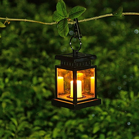 Outdoor Solar Lantern Hanging Light Garden LED Lamp Yard Patio Pillar for Garden Candle light 1pcs