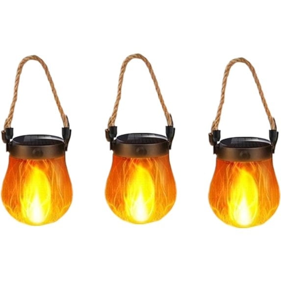 Outdoor Solar Lantern Outdoor Lights Upgraded Flickering Flame Solar