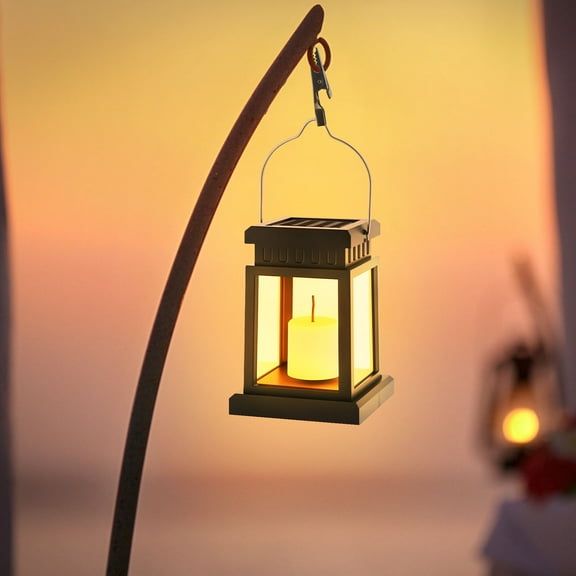 Outdoor Solar Lanterns, Waterproof Hanging Lights with Retro Design, LED Lights for Garden, Patio, Yard, Tabletop Decoration (Pack of 4)