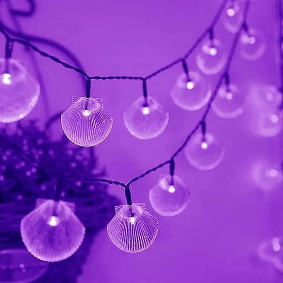 Outdoor Solar Light String, 22m 200LED Solar Shell Light String Waterproof 8 Modes Ocean Theme Lights String Decoration