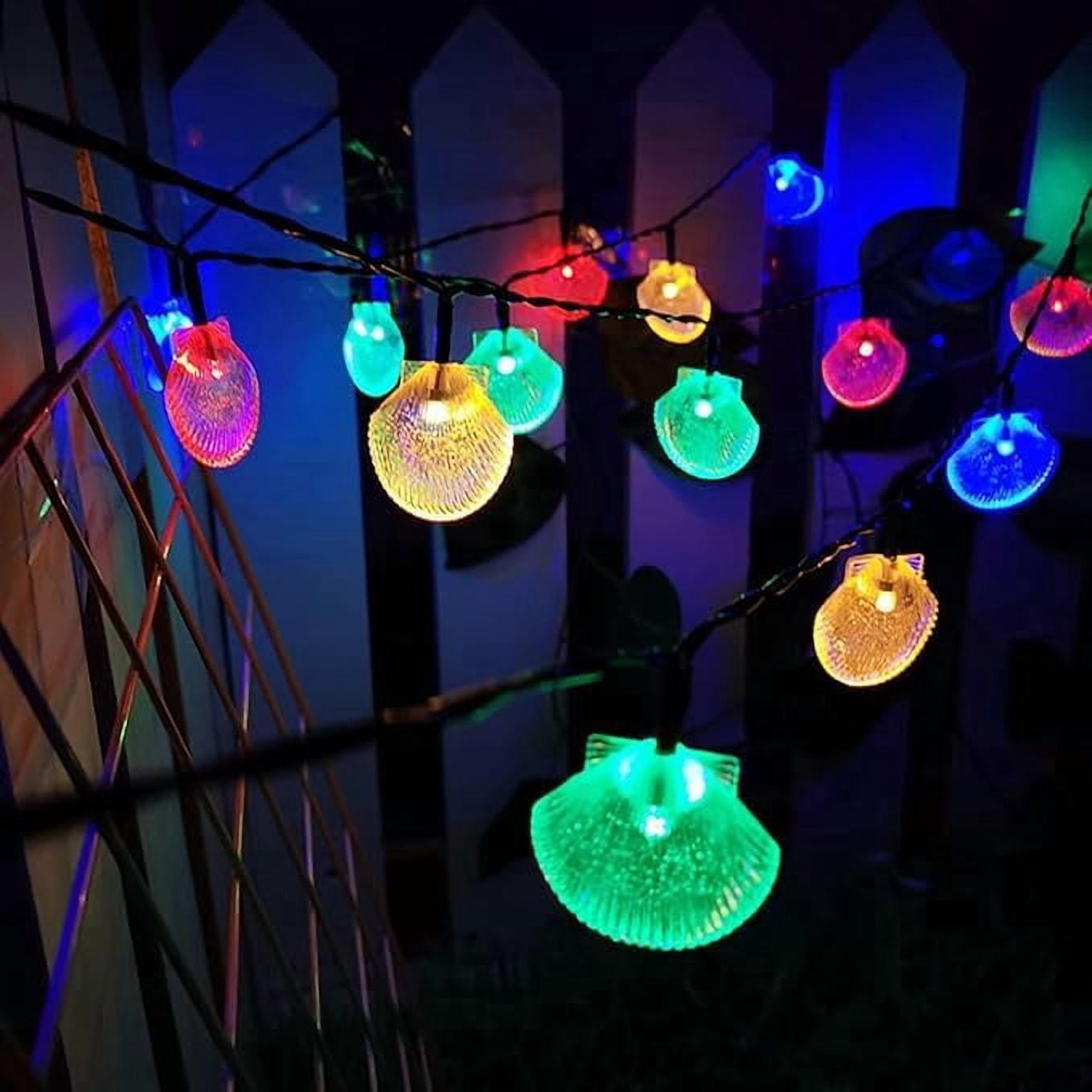 Outdoor Solar Light String, 22m 200LED Solar Shell Light String ...