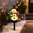 thumbnail image 1 of Outdoor Solar Light with 17 Inch Snowman Design, Waterproof Light for Christmas Decoration Yard and Garden, Solar Garden Light Stake, 1 Pack, 1 of 5