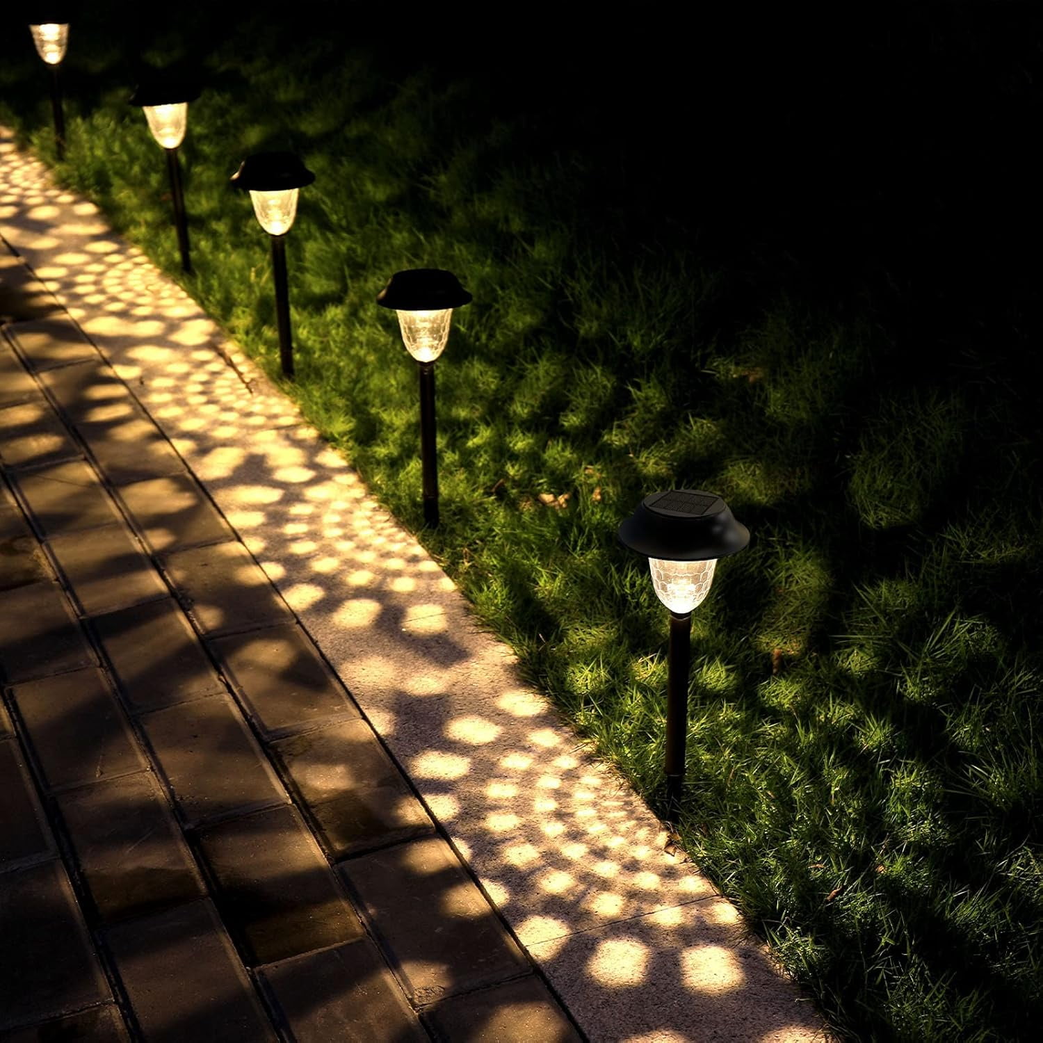 Outdoor Solar Lights, 8 Pack Garden Lights for Pathway, Walkway, Patio, Yard, Super Bright LED Solar Yard Lights for Decorative, Waterproof Auto On/Off