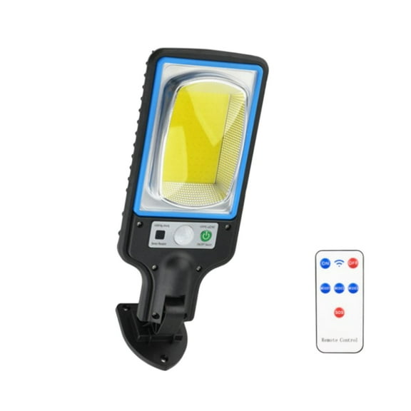 Hvmvliv Outdoor Solar Lights Solar Lights Motion Sensor Solar Powered Lights 3 Modes IP65 with Remote Control Wall Lighting Lights for Fence Yard Garden Patio Front Door 117COB-Black