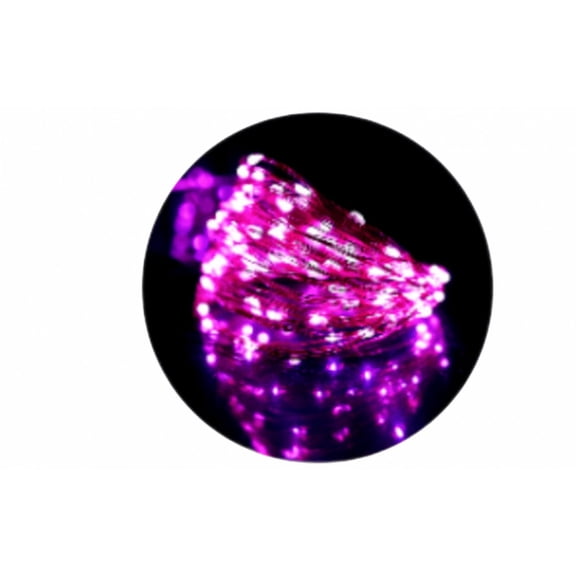 Outdoor Solar Lights, Led Solar Fairy Lights Waterproof Decorative Copper Wire Lamp (8 Features 30m 300 Lights Pink)