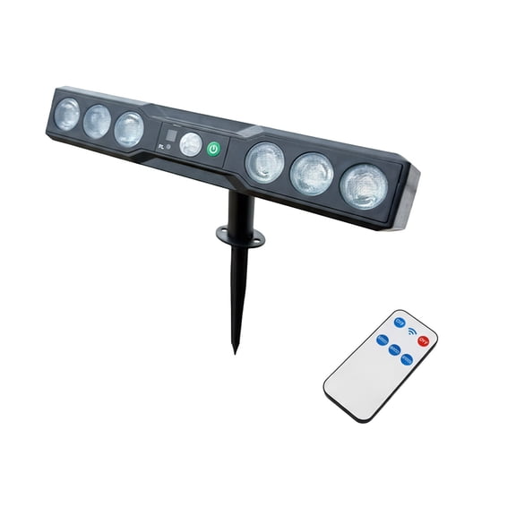 Outdoor Solar Lights Multi Functional Courtyard Garden Decorative Lighting Wall Mounted Or Ground Plug Led Pathway Step Light Weatherproof 1Pc 7.9X1.6X1.4In 0.58Lb