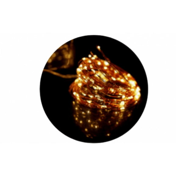 Outdoor Solar Lights String, Led Solar Fairy Lights Waterproof Decorative Copper Wire Lamp (8 Function 20m 200 Lamp Warm White)