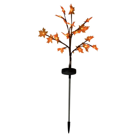 Outdoor Solar Maple Tree Light,Simulation Leaf Garden Stake for Patio,Yard,Walkway,Fall,Holiday,Home Decor