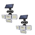 thumbnail image 1 of Outdoor Solar Motion Sensor Wall Lights Flood Street Lamp 3 Modes Remote Control IP65 Waterproof For Garden Porch Yard Gara ,Easy to Install, 1 of 7