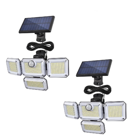 Outdoor Solar Motion Sensor Wall Lights Flood Street Lamp 3 Modes Remote Control IP65 Waterproof For Garden Porch Yard Gara ,Easy to Install