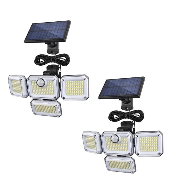 Outdoor Solar Motion Sensor Wall Lights Flood Street Lamp 3 Modes Remote Control IP65 Waterproof For Garden Porch Yard Gara ,Easy to Install