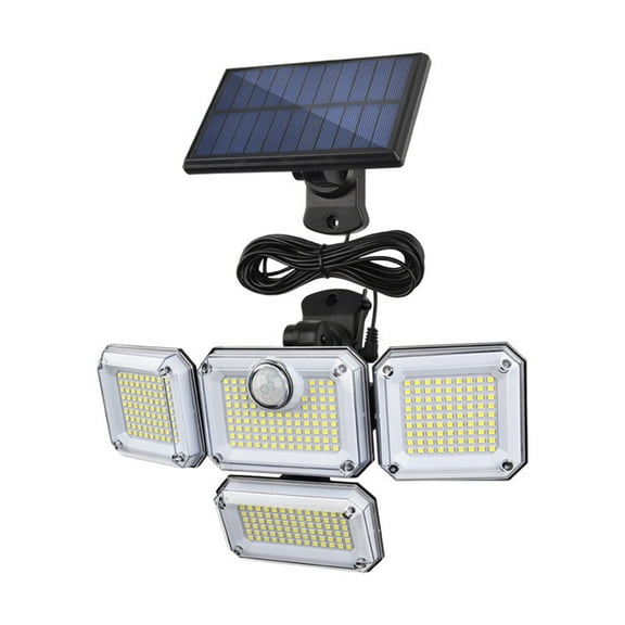 Outdoor Solar Motion Sensor Wall Lights Flood Street Lamp 3 Modes Remote Control IP65 Waterproof For Garden Porch Yard Gara ,Power Saving