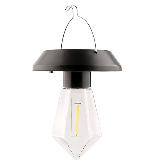 Outdoor Solar Pendant Lamp for Balcony & Courtyard Waterproof Weatherproof LED Hanging Lantern with Warm Light for Garden Terrace