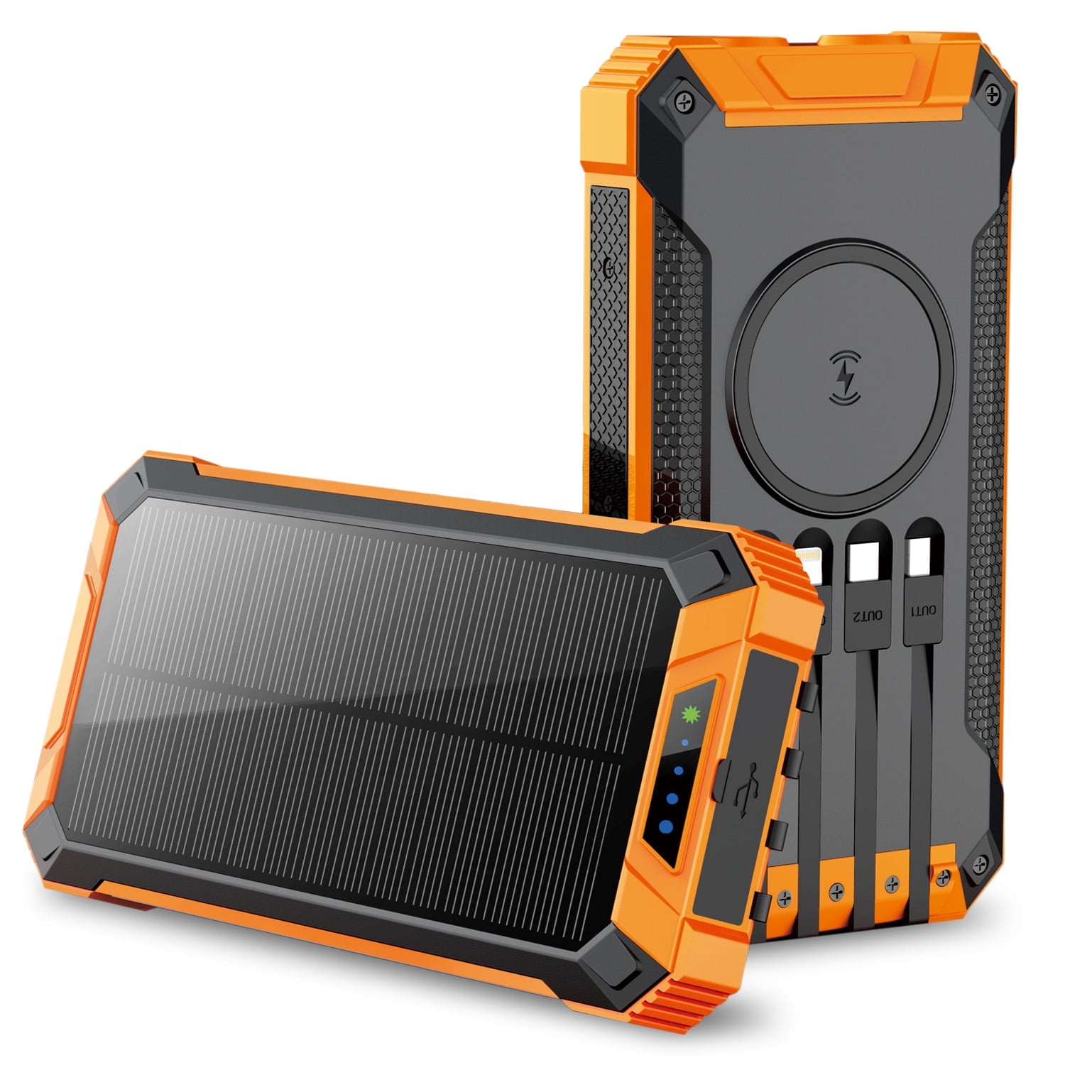 Outdoor Solar Portable Power Bank with Wireless Charging Outdoor Solar Portable Power Bank with Wireless Charging