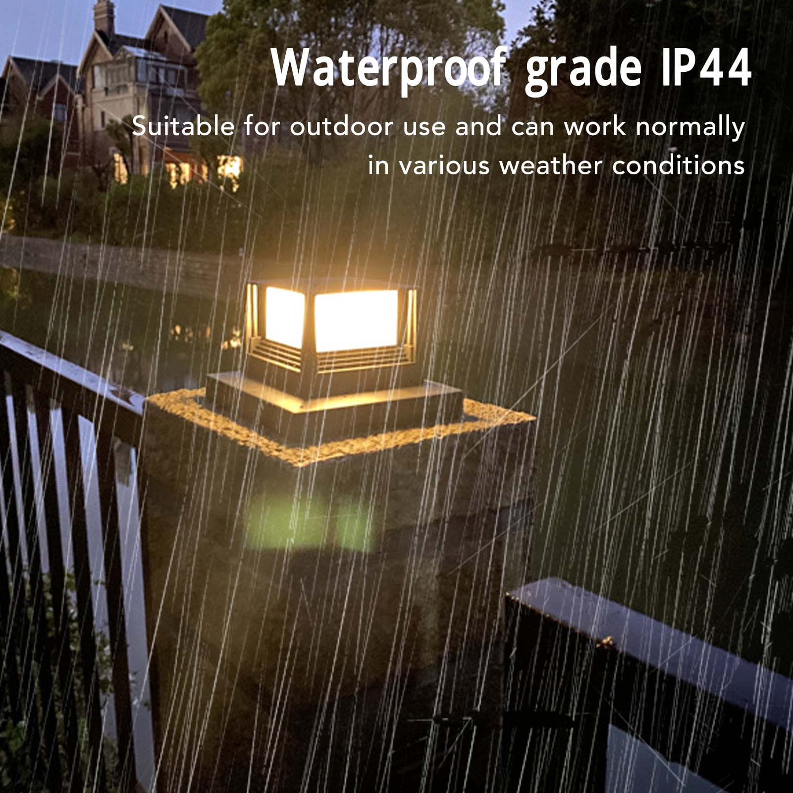 Outdoor Solar Post Light, Durable ABS Construction, Easy Install, Perfect Landscape Gift